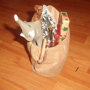 Byers Choice Santa's toy sack figurine